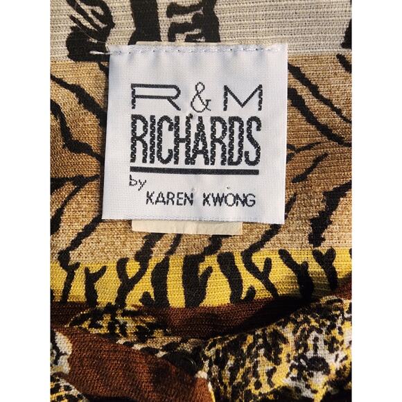 R&M Richards Women’s African Safari Top Size 12 Zebra Lion - Picture 4 of 6